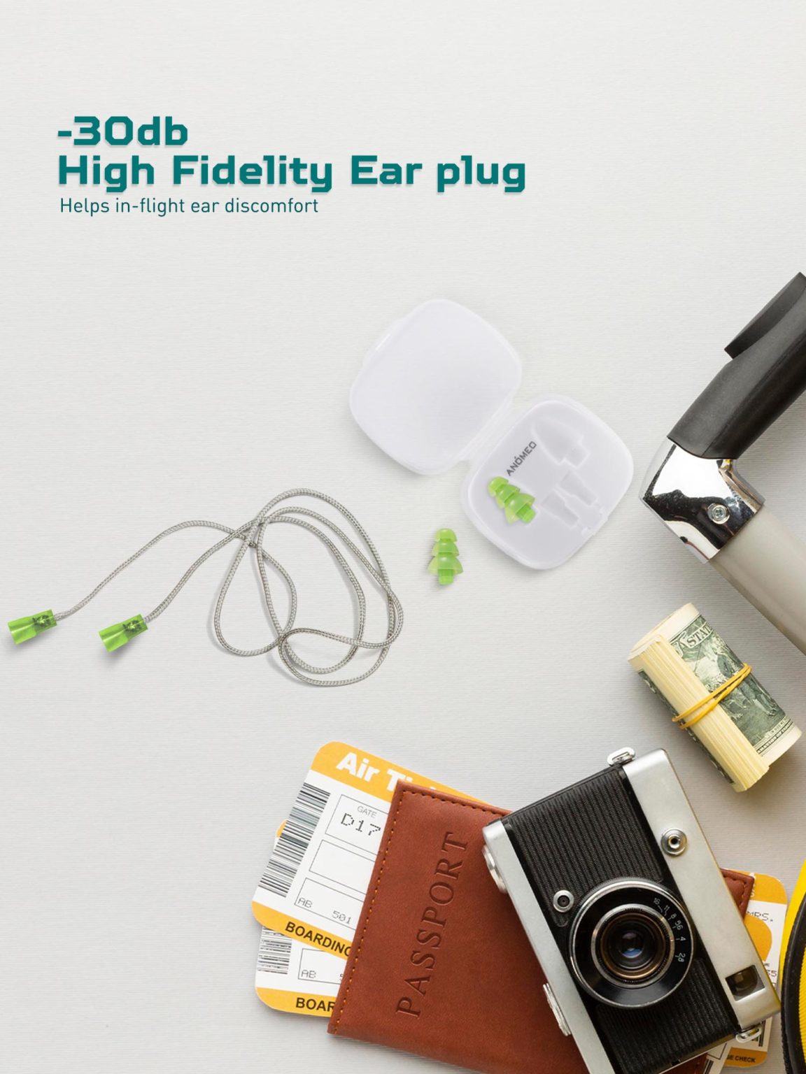 Anomeo Ear Plugs for Travelling Anomeo